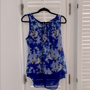 Floral blue top